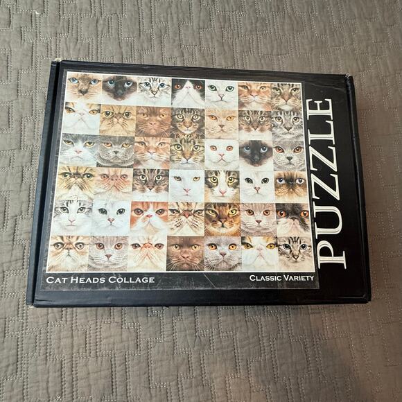 Cat Faces Heads Collage Jigsaw Puzzle 504 Pieces 16x20 - Picture 4 of 8
